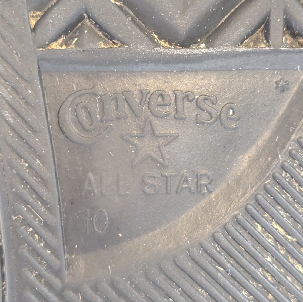 Converse All Star Black Sole Size 10 Sneakers - Picture 7 of 8